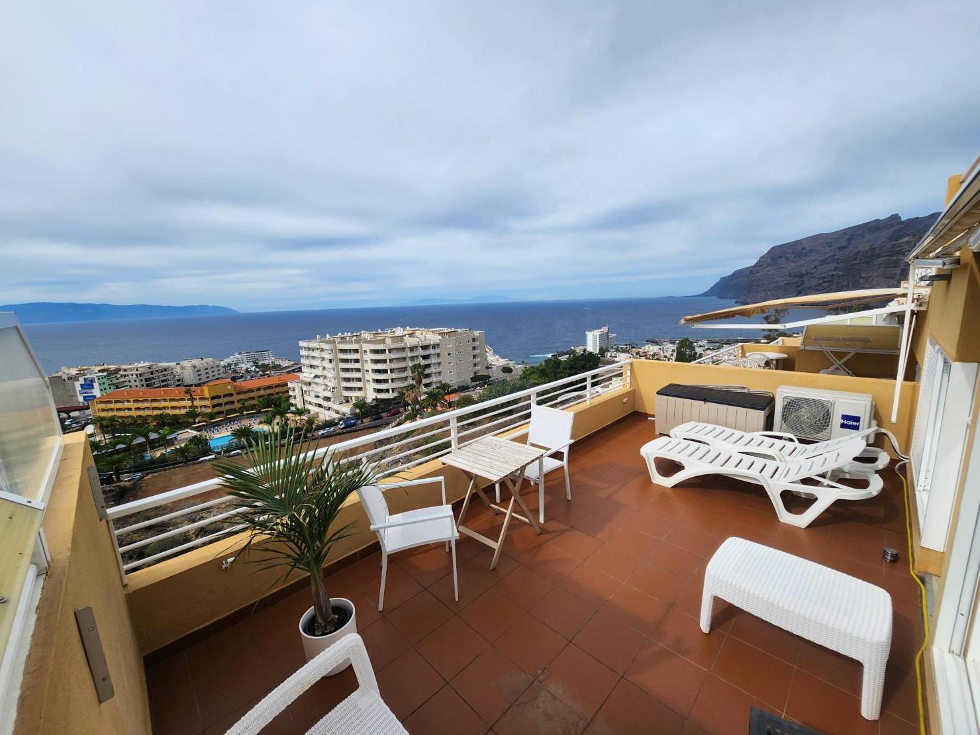 Los Gigantes,Huge Terrace,Sea View,Air Conditioning Lejlighed Puerto de Santiago  Eksteriør billede
