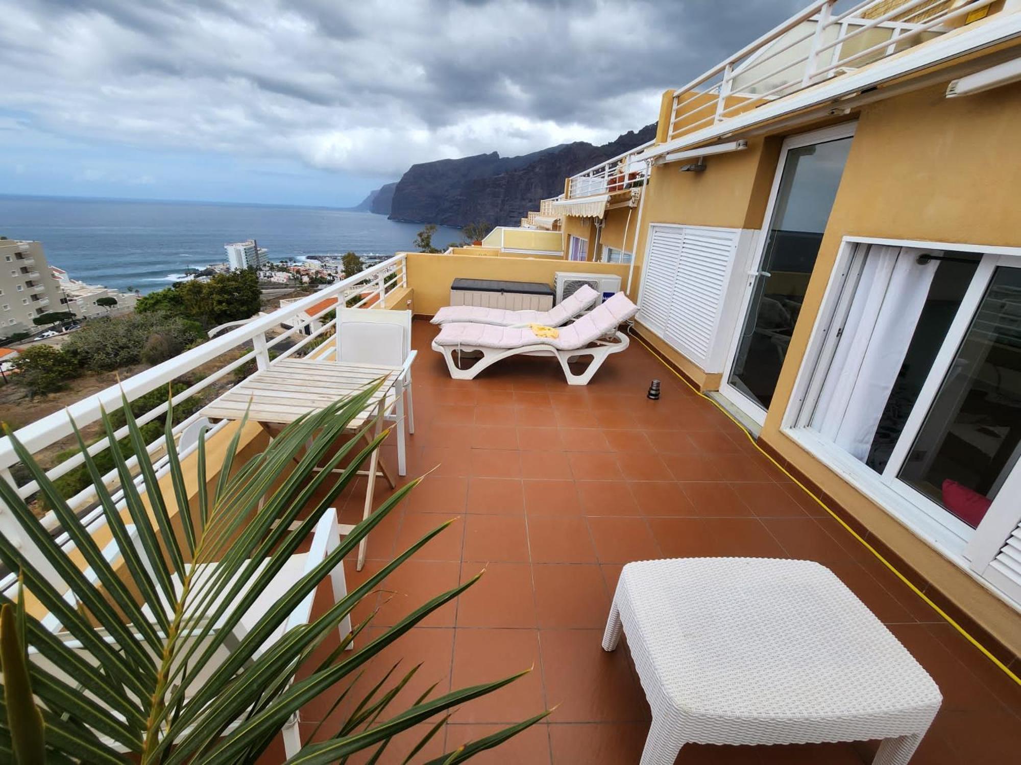 Los Gigantes,Huge Terrace,Sea View,Air Conditioning Lejlighed Puerto de Santiago  Eksteriør billede